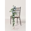 imageLings moment 10pcs Wedding Chair Decorations Aisle Floral Swag Artificial Pew Flowers Hanging Garland Apricot ampamp Cream for Ceremony Reception Church Rose Floral Faux Arrangement Party Outdoor DecorDusty Blue  Navy