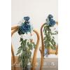 imageLings moment 8 Wedding Artificial Aisle Pew Flowers Chair Decorations Arrangements with Chiffon Ribbons Bordeaux Red for Ceremony Reception Chair Back Floral Decor Reception Church Party OutdoorBlu Dusty Blue  Navy