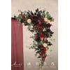 imageLings moment Wedding Arch Flowers  65FT Floral Garland for Ceremony Arbor Backdrop Decoration  Artificial Rose Floral Swag for Sweetheart Table Birthday Party Baby Shower Masala RedBlkbordeaux Red
