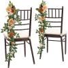imageLings moment 10pcs Wedding Chair Decorations Aisle Floral Swag Artificial Pew Flowers Hanging Garland Apricot ampamp Cream for Ceremony Reception Church Rose Floral Faux Arrangement Party Outdoor DecorOrapricot  Cream