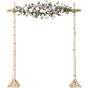imageLings moment Wedding Arch Flowers  65FT Floral Garland for Ceremony Arbor Backdrop Decoration  Artificial Rose Floral Swag for Sweetheart Table Birthday Party Baby Shower Masala RedPrplLilac  Cream