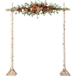 imageLings moment Wedding Arch Flowers  65FT Floral Garland for Ceremony Arbor Backdrop Decoration  Artificial Rose Floral Swag for Sweetheart Table Birthday Party Baby Shower Masala RedOrsunset Terracotta