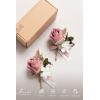 imageLings moment Boutonniere for Men 2pcs Groom Groomsmen Guest Boutonniere Artificial Flowers for WeddingPromHomecoming etcBurnt Orange TerracottaPkdusty Rose  Mauve