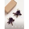 imageLings moment Boutonniere for Men 2pcs Groom Groomsmen Guest Boutonniere Artificial Flowers for WeddingPromHomecoming etcBurnt Orange TerracottaPrpldeep Purple