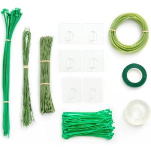 imageLings moment DIY Tools Set for Wedding 7 Kinds of DIY Accessories Include Artificial Flower Stems Iron Wire Adhesive Hooksand Floral Tape Double Sided Tape Recyclable Cable Ties and Tubing