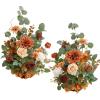 imageLings moment 175quot Tall Standing Artificial Flowers Arrangements 2 pcs Wedding Aisle Runner Chair Decorations Terracotta ampamp Burnt Orange Centerpieces for Ceremony Reception Rose Floral Party OutdoorTerracotta  Burnt Orange