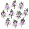 imageLings moment Boutonniere for Men 10pcs Groomsmen Guest Boutonniere Artificial Flowers for Wedding DcorPromHomecomingetcBlack Baccara BurgundyPrplpurple  Lilac