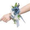image:imageLings moment 2pcs Prom WristShoulder Corsage Artificial Flower GirlMother HomecomingWedding Corsage Wristlet Dcor etc Blush CreamBlublue
