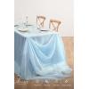 image:imageLings Moment 10ft x 23ft Blush Wedding Backdrop Curtains for Arch Drape Sheer Organza Fabric WrinkleFree Tablecloth for Birthday Baby Shower Bridal Shower Photo Booth DecorationBlNavy Blue