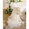 image:imageLings Moment 10ft x 23ft Blush Wedding Backdrop Curtains for Arch Drape Sheer Organza Fabric WrinkleFree Tablecloth for Birthday Baby Shower Bridal Shower Photo Booth DecorationWhtWhite