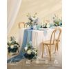 image:imageLings Moment 14Ft Brown Sheer Chiffon Like Table Runner for Wedding Party Bridal Shower Decorations Birthday Party DecorationsBludusty Blue