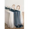 image:imageLings Moment 14Ft Brown Sheer Chiffon Like Table Runner for Wedding Party Bridal Shower Decorations Birthday Party DecorationsBlunavy Blue
