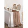 image:imageLings Moment 14Ft Brown Sheer Chiffon Like Table Runner for Wedding Party Bridal Shower Decorations Birthday Party DecorationsBrngolden Glove