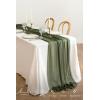image:imageLings Moment 14Ft Brown Sheer Chiffon Like Table Runner for Wedding Party Bridal Shower Decorations Birthday Party DecorationsGrnemerald Green