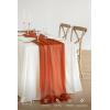 image:imageLings Moment 14Ft Brown Sheer Chiffon Like Table Runner for Wedding Party Bridal Shower Decorations Birthday Party DecorationsOrburnt Orange