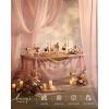 image:imageLings Moment 14Ft Brown Sheer Chiffon Like Table Runner for Wedding Party Bridal Shower Decorations Birthday Party DecorationsPrplsage Purple