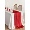 image:imageLings Moment 14Ft Brown Sheer Chiffon Like Table Runner for Wedding Party Bridal Shower Decorations Birthday Party DecorationsRed
