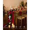 image:imageLings Moment 14Ft Brown Sheer Chiffon Like Table Runner for Wedding Party Bridal Shower Decorations Birthday Party DecorationsRed