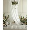 image:imageLings Moment 14Ft Brown Sheer Chiffon Like Table Runner for Wedding Party Bridal Shower Decorations Birthday Party DecorationsWhtbrilliant White