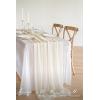 image:imageLings Moment 14Ft Brown Sheer Chiffon Like Table Runner for Wedding Party Bridal Shower Decorations Birthday Party DecorationsWhtivory