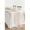 image:imageLings Moment 14Ft Brown Sheer Chiffon Like Table Runner for Wedding Party Bridal Shower Decorations Birthday Party DecorationsWhtnude