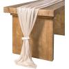 image:imageLings Moment 14Ft Brown Sheer Chiffon Like Table Runner for Wedding Party Bridal Shower Decorations Birthday Party DecorationsWhtnude