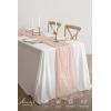 image:imageLings moment 14Ft Lilac amp Gold Cheesecloth Table Runner Boho Chic Gauze SemiSheer Tablecloth for Wedding Celebrations for Baby Shower DecorationsBlush
