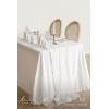 image:imageLings moment 14Ft Lilac amp Gold Cheesecloth Table Runner Boho Chic Gauze SemiSheer Tablecloth for Wedding Celebrations for Baby Shower DecorationsBrilliant White