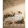 image:imageLings moment 14Ft Lilac amp Gold Cheesecloth Table Runner Boho Chic Gauze SemiSheer Tablecloth for Wedding Celebrations for Baby Shower DecorationsBrilliant White