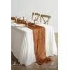 image:imageLings moment 14Ft Lilac amp Gold Cheesecloth Table Runner Boho Chic Gauze SemiSheer Tablecloth for Wedding Celebrations for Baby Shower DecorationsBrown Terracotta