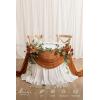 image:imageLings moment 14Ft Lilac amp Gold Cheesecloth Table Runner Boho Chic Gauze SemiSheer Tablecloth for Wedding Celebrations for Baby Shower DecorationsBrown Terracotta