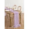 image:imageLings moment 14Ft Lilac amp Gold Cheesecloth Table Runner Boho Chic Gauze SemiSheer Tablecloth for Wedding Celebrations for Baby Shower DecorationsLilac