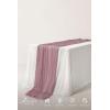 image:imageLings moment 14Ft Lilac amp Gold Cheesecloth Table Runner Boho Chic Gauze SemiSheer Tablecloth for Wedding Celebrations for Baby Shower DecorationsLilac  Gold