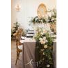 image:imageLings moment 14Ft Lilac amp Gold Cheesecloth Table Runner Boho Chic Gauze SemiSheer Tablecloth for Wedding Celebrations for Baby Shower DecorationsMoss Green