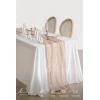 image:imageLings moment 14Ft Lilac amp Gold Cheesecloth Table Runner Boho Chic Gauze SemiSheer Tablecloth for Wedding Celebrations for Baby Shower DecorationsNude