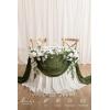 image:imageLings moment 14Ft Lilac amp Gold Cheesecloth Table Runner Boho Chic Gauze SemiSheer Tablecloth for Wedding Celebrations for Baby Shower DecorationsOlive Moss Green