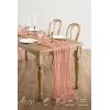 image:imageLings moment 14Ft Lilac amp Gold Cheesecloth Table Runner Boho Chic Gauze SemiSheer Tablecloth for Wedding Celebrations for Baby Shower DecorationsSunset Terracotta