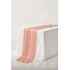 image:imageLings moment 14Ft Lilac amp Gold Cheesecloth Table Runner Boho Chic Gauze SemiSheer Tablecloth for Wedding Celebrations for Baby Shower DecorationsSunset Terracotta