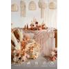 image:imageLings moment 14Ft Lilac amp Gold Cheesecloth Table Runner Boho Chic Gauze SemiSheer Tablecloth for Wedding Celebrations for Baby Shower DecorationsWarm Sand