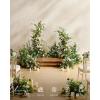 image:imageLings moment Free Standing Artificial Flowers Arrangements 2pcs Wedding Aisle Runner Chair Decorations Arch Altar Stage for Ceremony Reception Rose Home GrnWhite amp Sage 41 Tall x 22 Cross