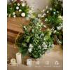 image:imageLings moment Free Standing Artificial Flowers Arrangements 2pcs Wedding Aisle Runner Chair Decorations Arch Altar Stage for Ceremony Reception Rose Home GrnWhite amp Sage 41 Tall x 22 Cross