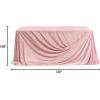 image:imageLings moment Powder Pink Wedding Table Cloths in Premium Crumpled Velvet 9ft x 11ft Fits 4ft6ft RectangularRound SweetheartampHead Table for Wedding Reception Bridal Shower Birthday DecorationPkdusty Rose  Cream