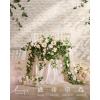image:imageLings moment Powder Pink Wedding Table Cloths in Premium Crumpled Velvet 9ft x 11ft Fits 4ft6ft RectangularRound SweetheartampHead Table for Wedding Reception Bridal Shower Birthday DecorationPkpowder Pink