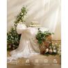 image:imageLings moment Powder Pink Wedding Table Cloths in Premium Crumpled Velvet 9ft x 11ft Fits 4ft6ft RectangularRound SweetheartampHead Table for Wedding Reception Bridal Shower Birthday DecorationWtwhite