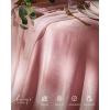 image:imageLings moment Powder Pink Wedding Table Cloths in Premium Crumpled Velvet 9ft x 11ft Fits 4ft6ft RectangularRound SweetheartampHead Table for Wedding Reception Bridal Shower Birthday DecorationPkdusty Rose  Cream