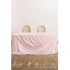 image:imageLings moment Powder Pink Wedding Table Cloths in Premium Crumpled Velvet 9ft x 11ft Fits 4ft6ft RectangularRound SweetheartampHead Table for Wedding Reception Bridal Shower Birthday DecorationPkpowder Pink