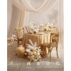 image:imageLings moment Powder Pink Wedding Table Cloths in Premium Crumpled Velvet 9ft x 11ft Fits 4ft6ft RectangularRound SweetheartampHead Table for Wedding Reception Bridal Shower Birthday DecorationBrngolden Glove