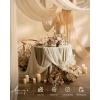 image:imageLings moment Powder Pink Wedding Table Cloths in Premium Crumpled Velvet 9ft x 11ft Fits 4ft6ft RectangularRound SweetheartampHead Table for Wedding Reception Bridal Shower Birthday DecorationBrncappuccino