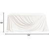 image:imageLings moment Powder Pink Wedding Table Cloths in Premium Crumpled Velvet 9ft x 11ft Fits 4ft6ft RectangularRound SweetheartampHead Table for Wedding Reception Bridal Shower Birthday DecorationWtwhite