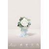 image:imageLings moment Wedding Artificial Flowers Package Bridal Bouquet Bridesmaid Bouquets Boutonniere for Men Rose PetalsDark Teal Burnt OrangeBlublue